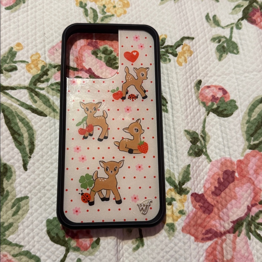 Cute Deer Pattern Phone Case - Black